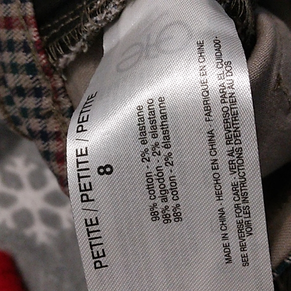 Plaid stretch jeans, cropped - Picture 4 of 7